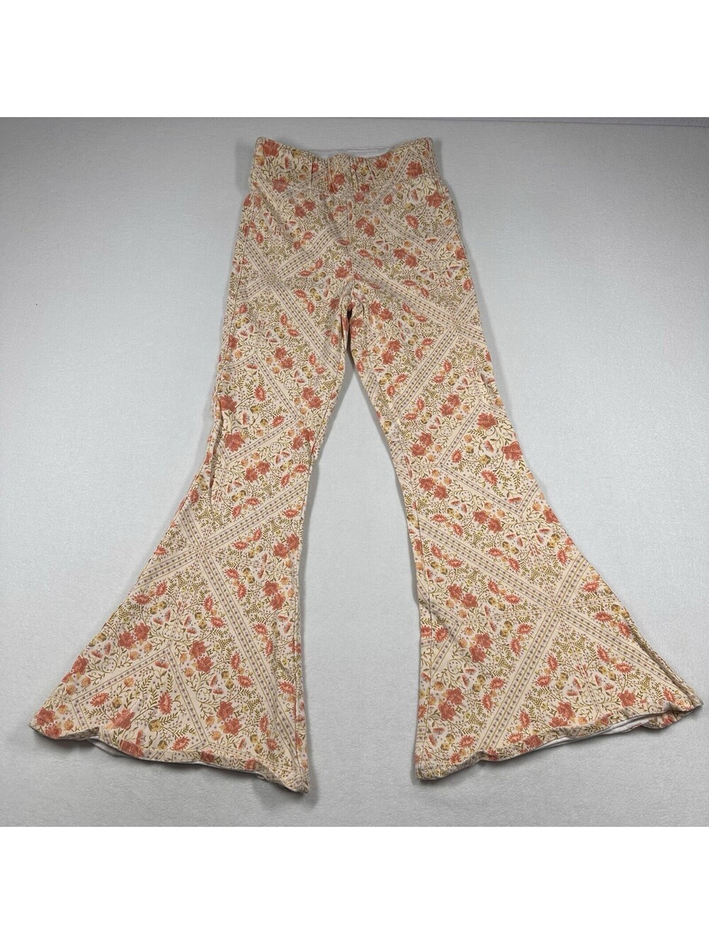 Show Me Your Mumu Floral Bell Bottom Flare Leg Jeans Size Medium 26